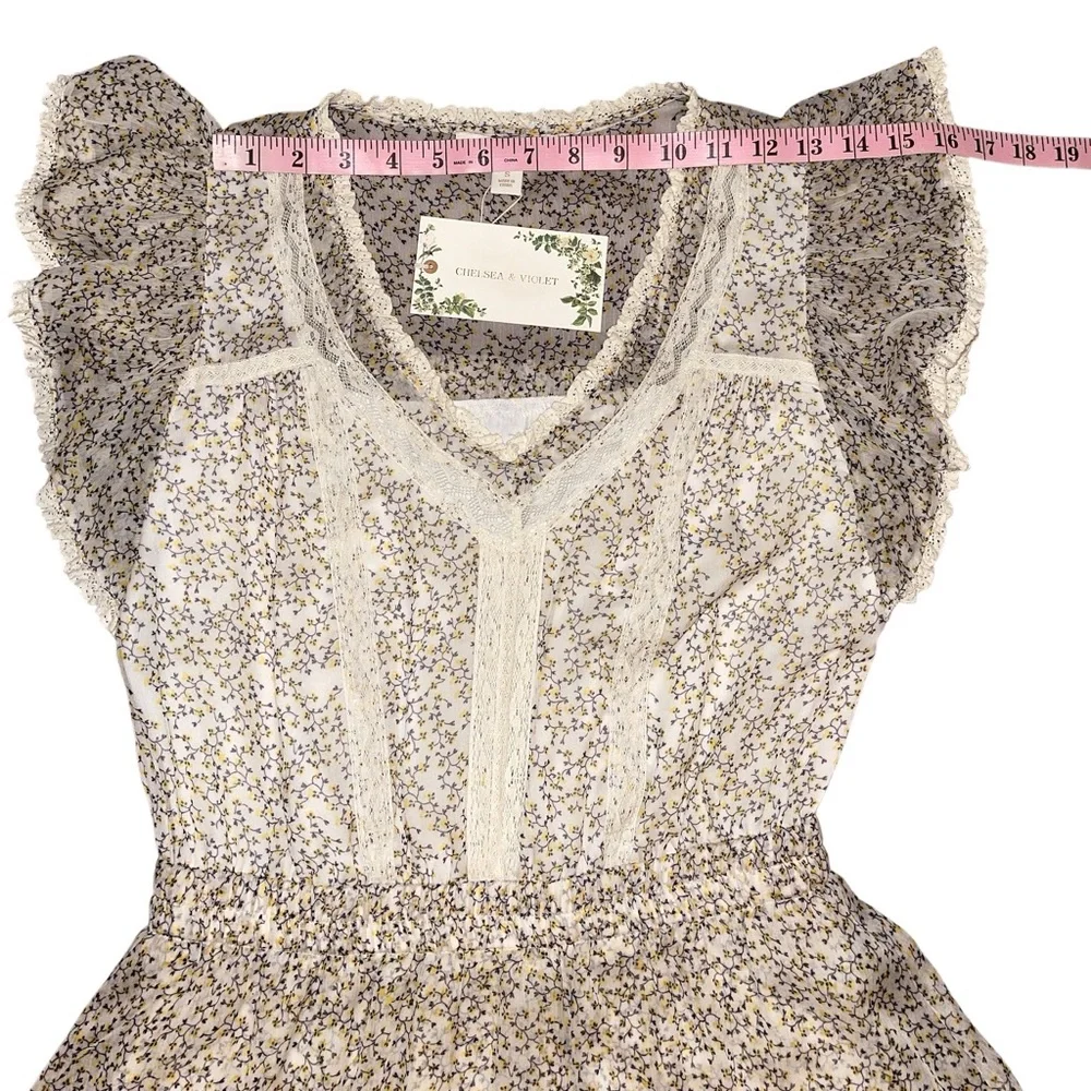 Chelsea & Violet Cream Floral Mini Dress - Picture 10 of 17